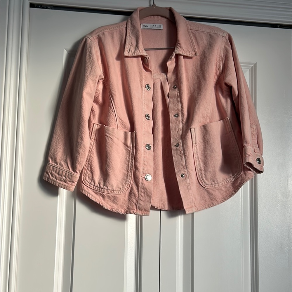 Zara Kids Pink Jean Jacket